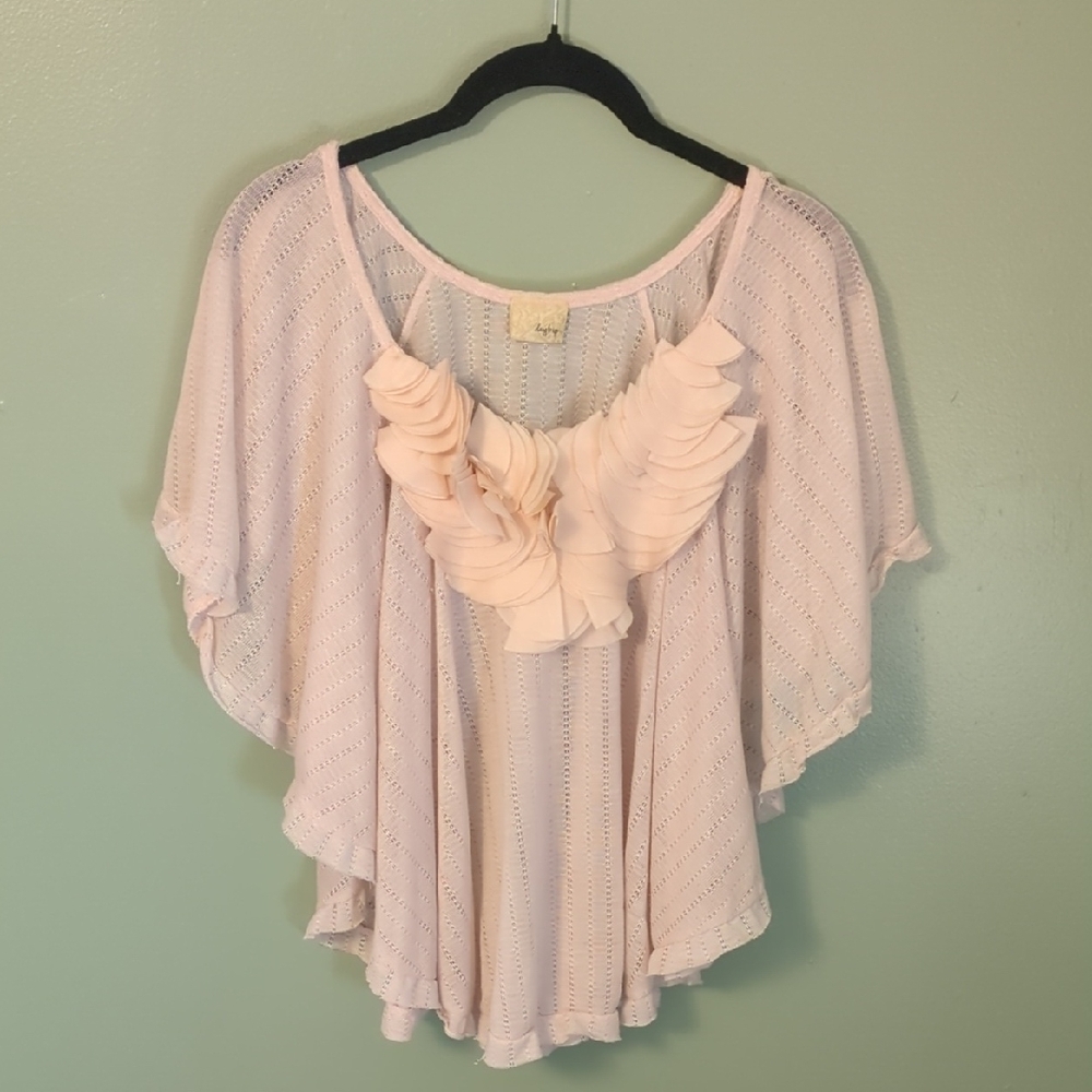 Daytrip Light Pink Ruffle Blouse